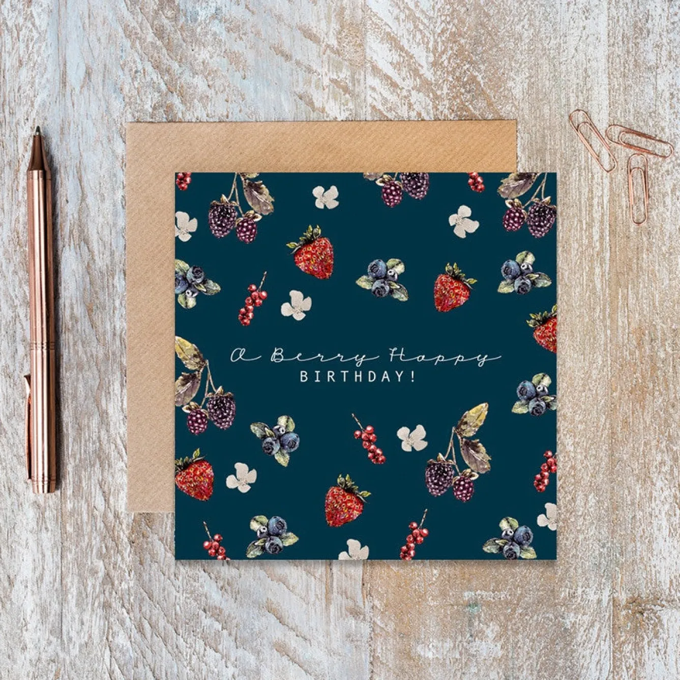 Toasted Crumpet A Berry Happy Birthday! Greetings Card- Greeting Cards