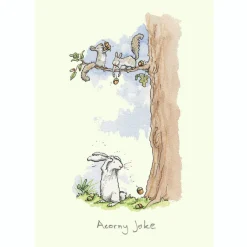 Two Bad Mice Acorny Joke Greetings Card- Greeting Cards
