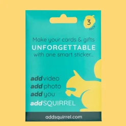 Jen Winnett addSQUIRREL QR Smart Stickers- Greeting Cards