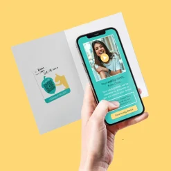 Jen Winnett addSQUIRREL QR Smart Stickers- Greeting Cards