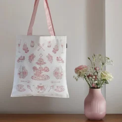 Victoria Eggs Afternoon Tea Canvas Tote Bag- Bags
