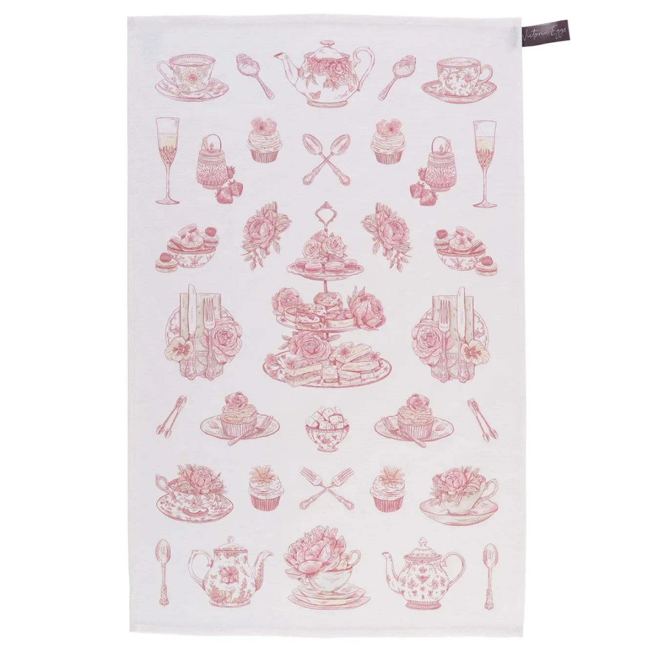 Victoria Eggs Afternoon Tea Tea Towel- Tea|Tea Towels