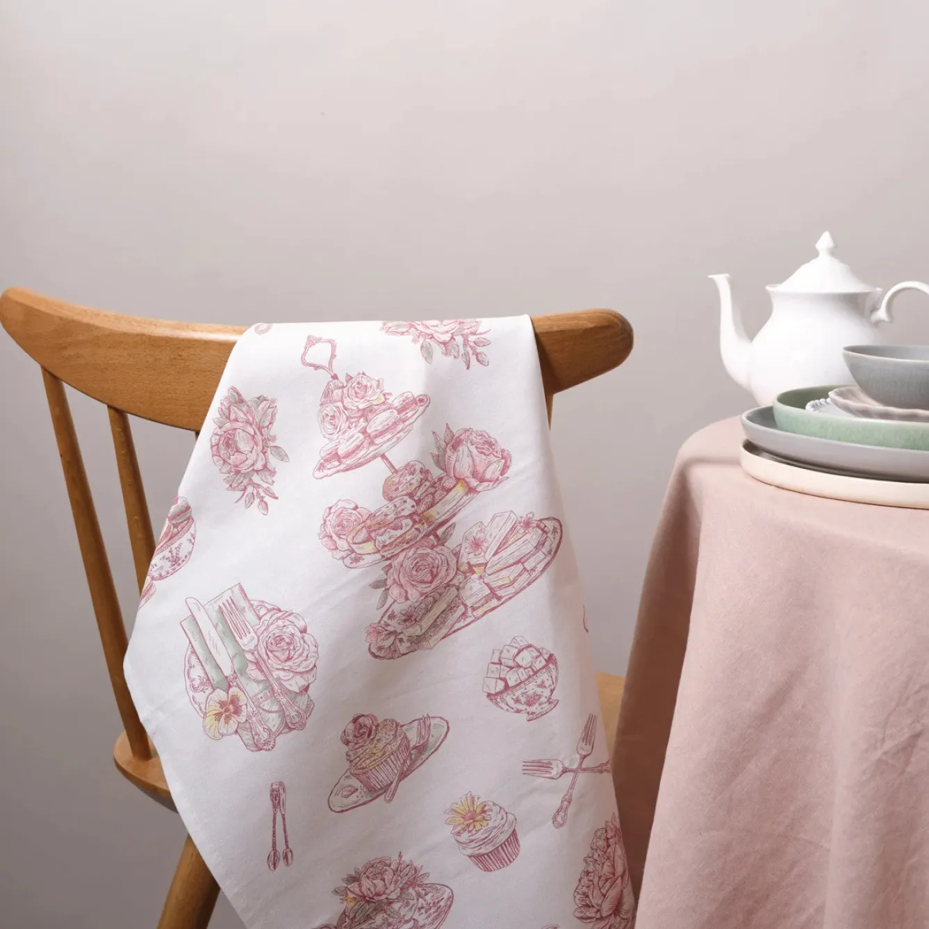 Victoria Eggs Afternoon Tea Tea Towel- Tea|Tea Towels