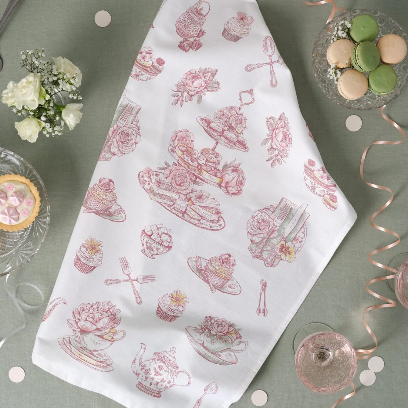 Victoria Eggs Afternoon Tea Tea Towel- Tea|Tea Towels