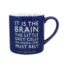 Half Moon Bay Agatha Christie "Little Grey Cells" Ceramic Mug- Whimsical
