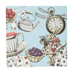Talking Tables Alice in Wonderland Blue Cocktail Napkins - 20 pack- Picnic|Napkins