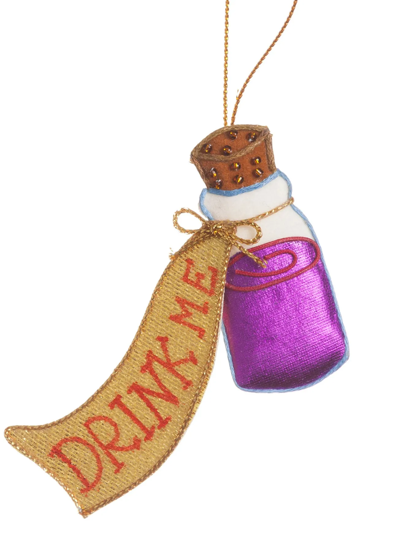 St. Nicolas Alice in Wonderland Potion Bottle Decoration- Christmas Decorations|Seasonal Decor