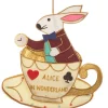 St. Nicolas Alice in Wonderland Rabbit in a Teacup Decoration- Christmas Decorations|Seasonal Decor