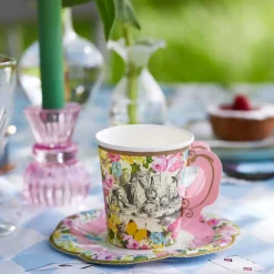 Talking Tables Alice in Wonderland Teacups & Saucer Set - 12 pack- Picnic|Tea
