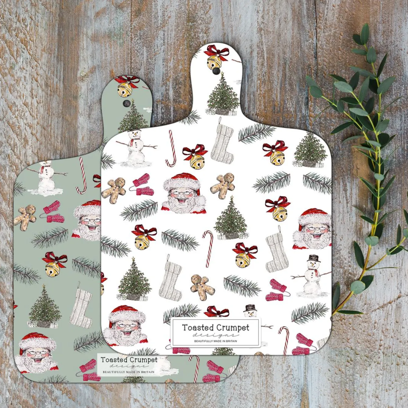 Toasted Crumpet All Things Jolly Mini Double-Sided Chopping Board- Christmas|Chopping Boards