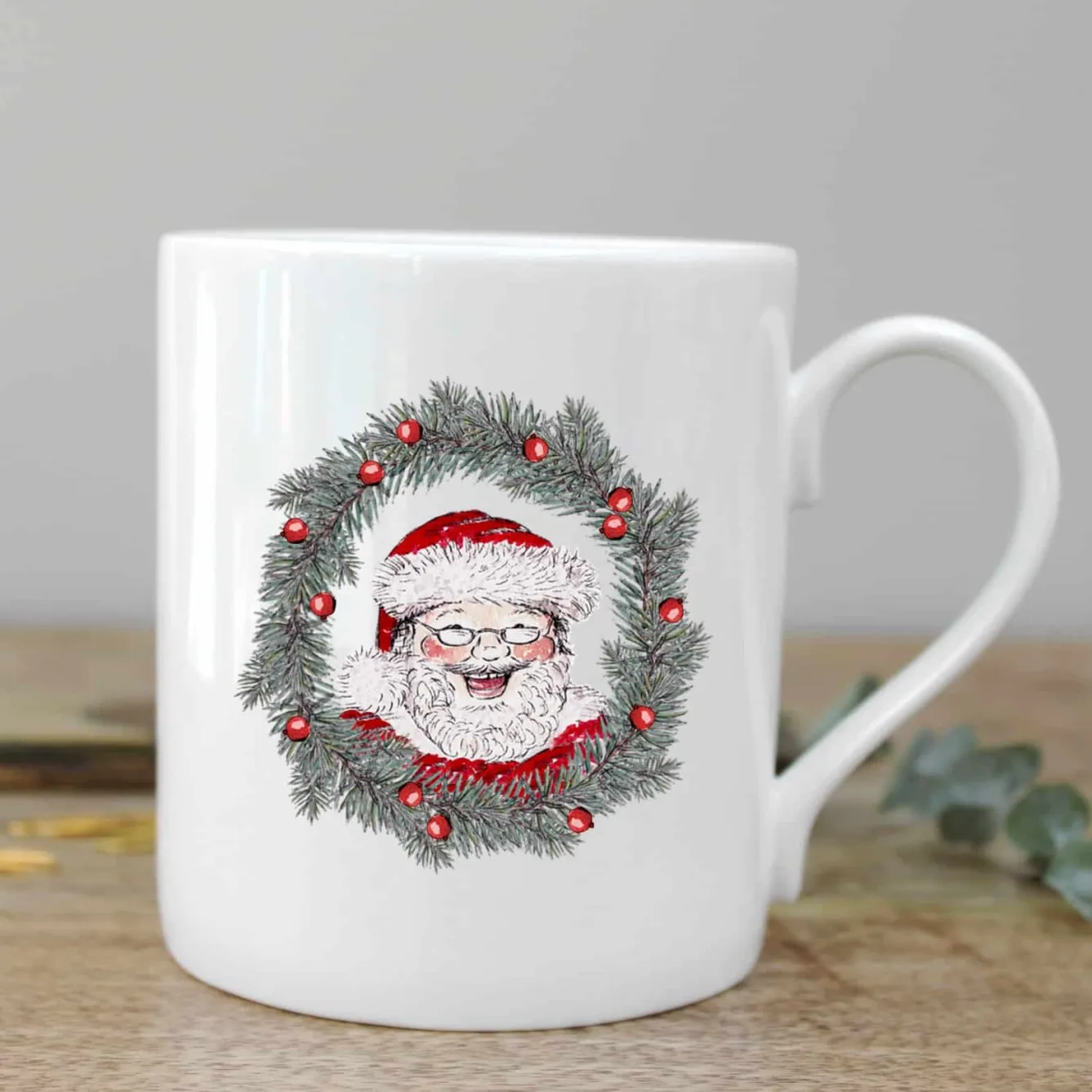 Toasted Crumpet All Things Jolly (Santa) Fine Bone China Mug in a Gift Box- Christmas