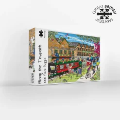 GB Jigsaws Ltd Along the Towpath 1000 Piece Jigsaw Puzzle- Puzzles