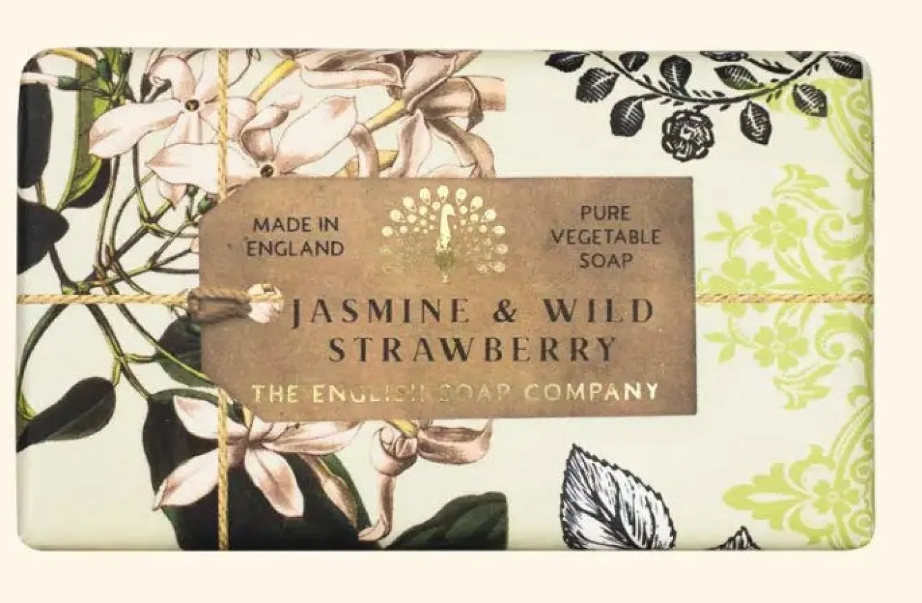 English Soap Company Anniversary Jasmine & Wild Strawberry Soap- Soaps & Lotions