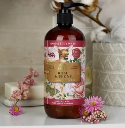 English Soap Company Anniversary Rose & Peony Hand and Body Wash- Soaps & Lotions