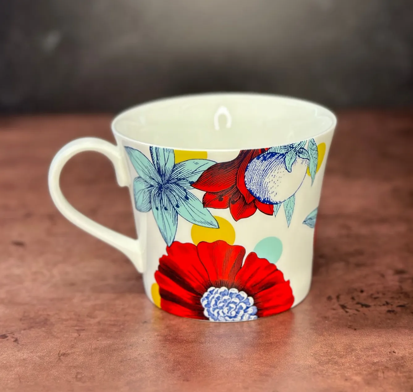Repeat Repeat Arcadia Fruit Bone China Mug- Flowers & Garden