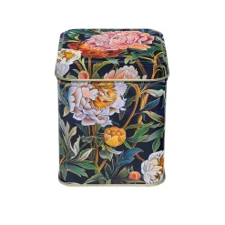 Elite Tins Arts & Crafts Peony Mini Tea Tin- Tea|Tea Caddies