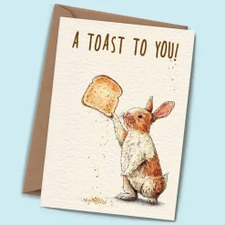 Bewilderbeest A Toast to You Greetings Card- Greeting Cards