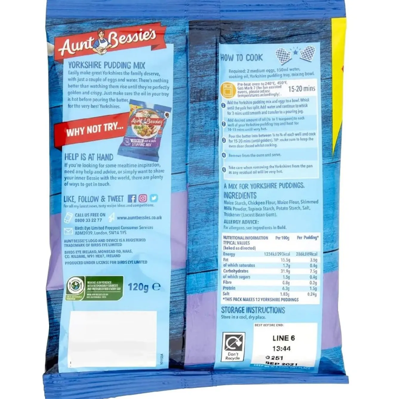 Tea & Biscuits Aunt Bessies Gluten Free Yorkshire Pudding Mix- British Store Cupboard
