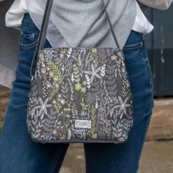 Earth Squared Bags Autumn Jacquard Grey Logan Bag- Bags