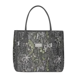 Earth Squared Bags Autumn Jacquard Grey Tote Bag- Bags