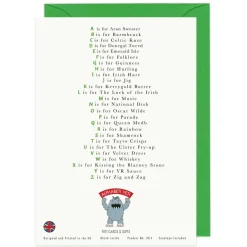 Yeti A Very Irish Alphabet Greeting Card- Greeting Cards
