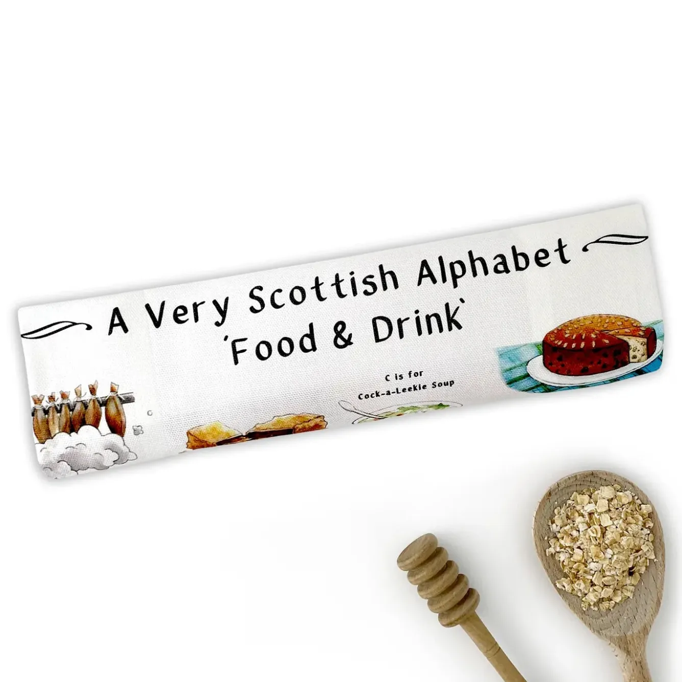 Yeti A Very Scottish Alphabet Food & Drink Tea Towel- Tea|Tea Towels