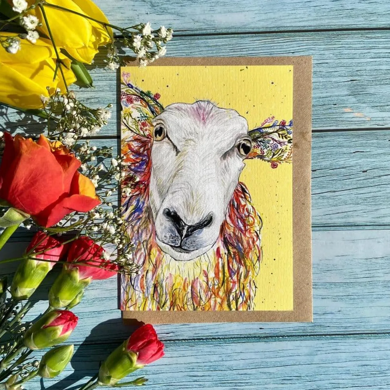 Jen Winnett Baa-Bara Sheep Eco-card- Christmas Cards|Greeting Cards