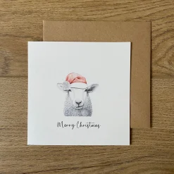 Katherine Sheard Designs Baaley Sheep Christmas Greetings Card- Greeting Cards