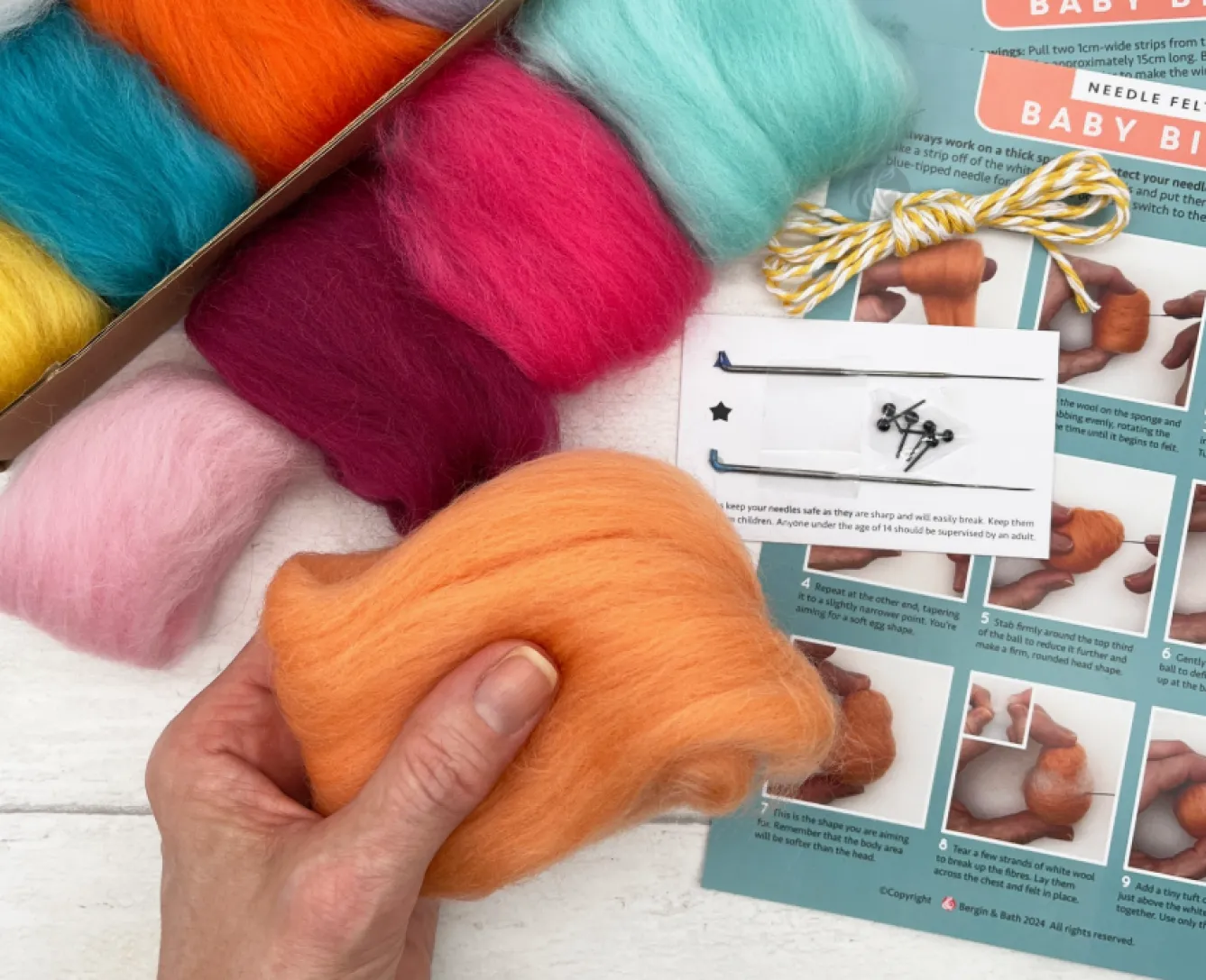 Bergin & Bath Baby Birds Needle Felting Kit- Crafts