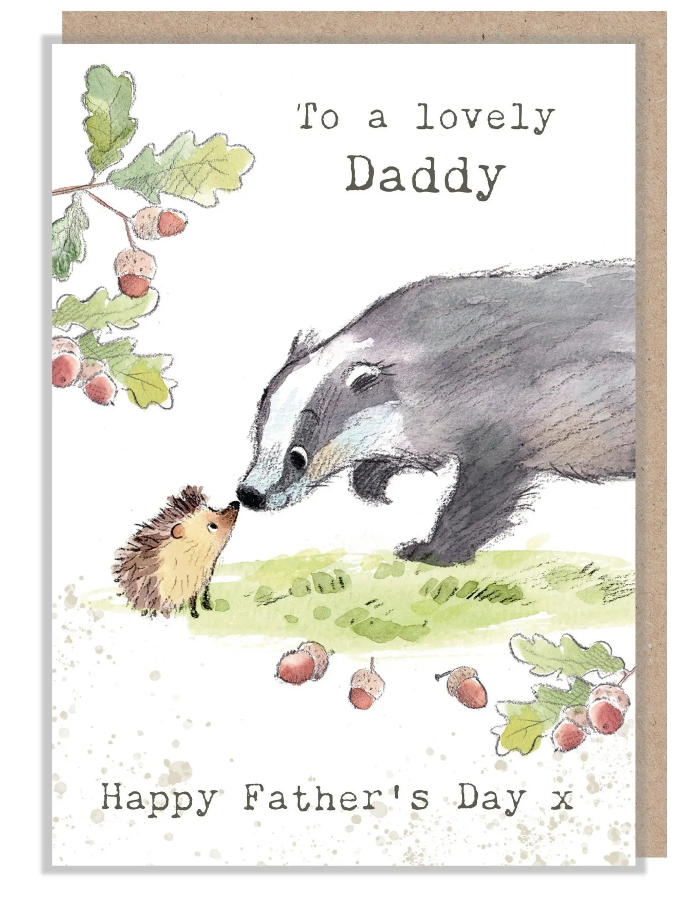 Paper Shed Design Badger and Hedgehog Father's Day Greetings Card- Father's Day|Greeting Cards