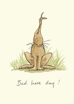 Two Bad Mice Bad Hare Day Greetings Card- Greeting Cards