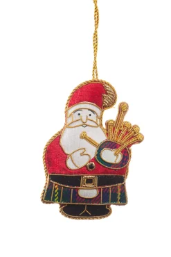St. Nicolas Bagpiping Father Christmas Decoration- Royal|Christmas Decorations