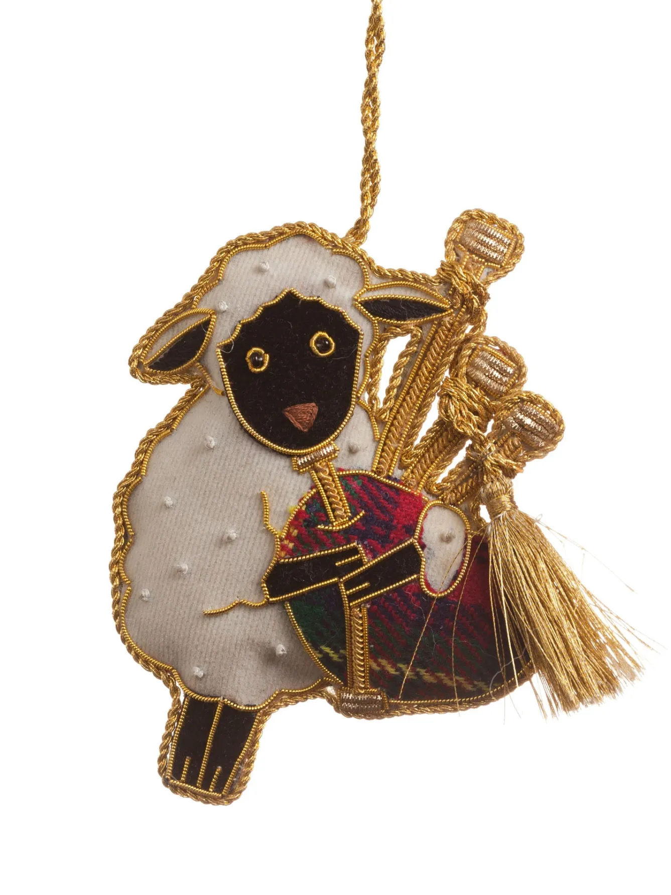 St. Nicolas Bagpiping Sheep Decoration- Royal|Christmas Decorations