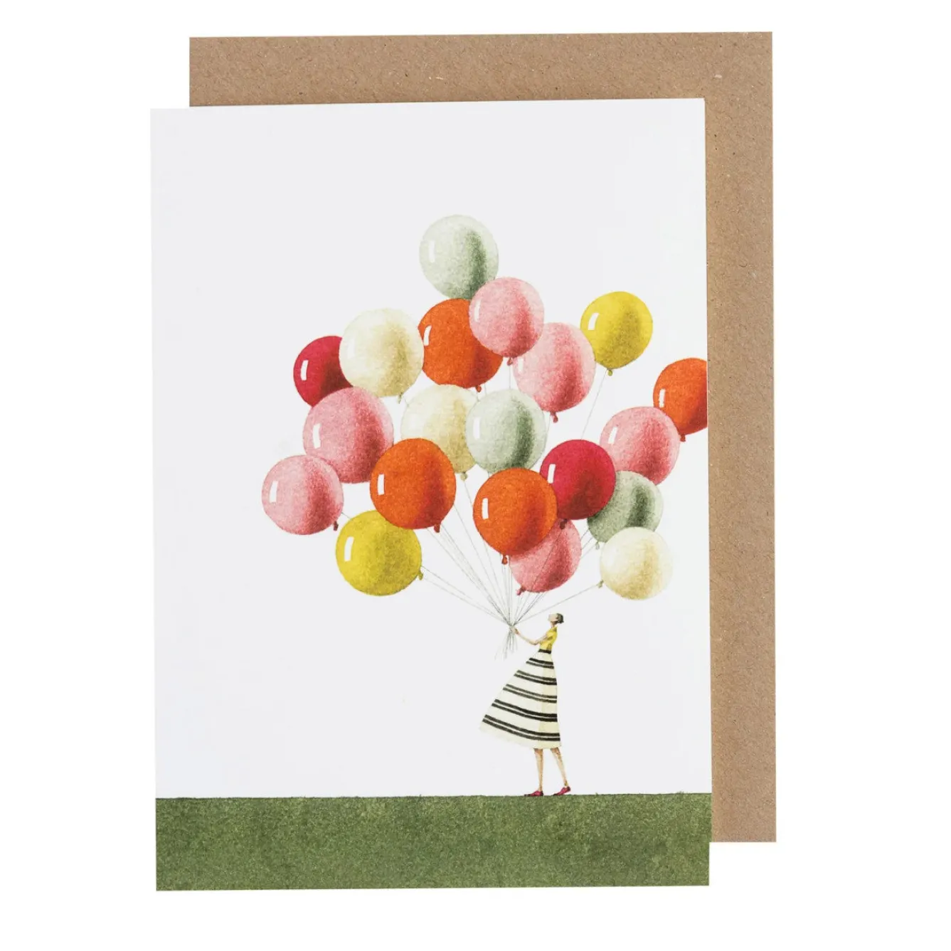 Laura Stoddart Balloons Blank Greetings Card- Greeting Cards