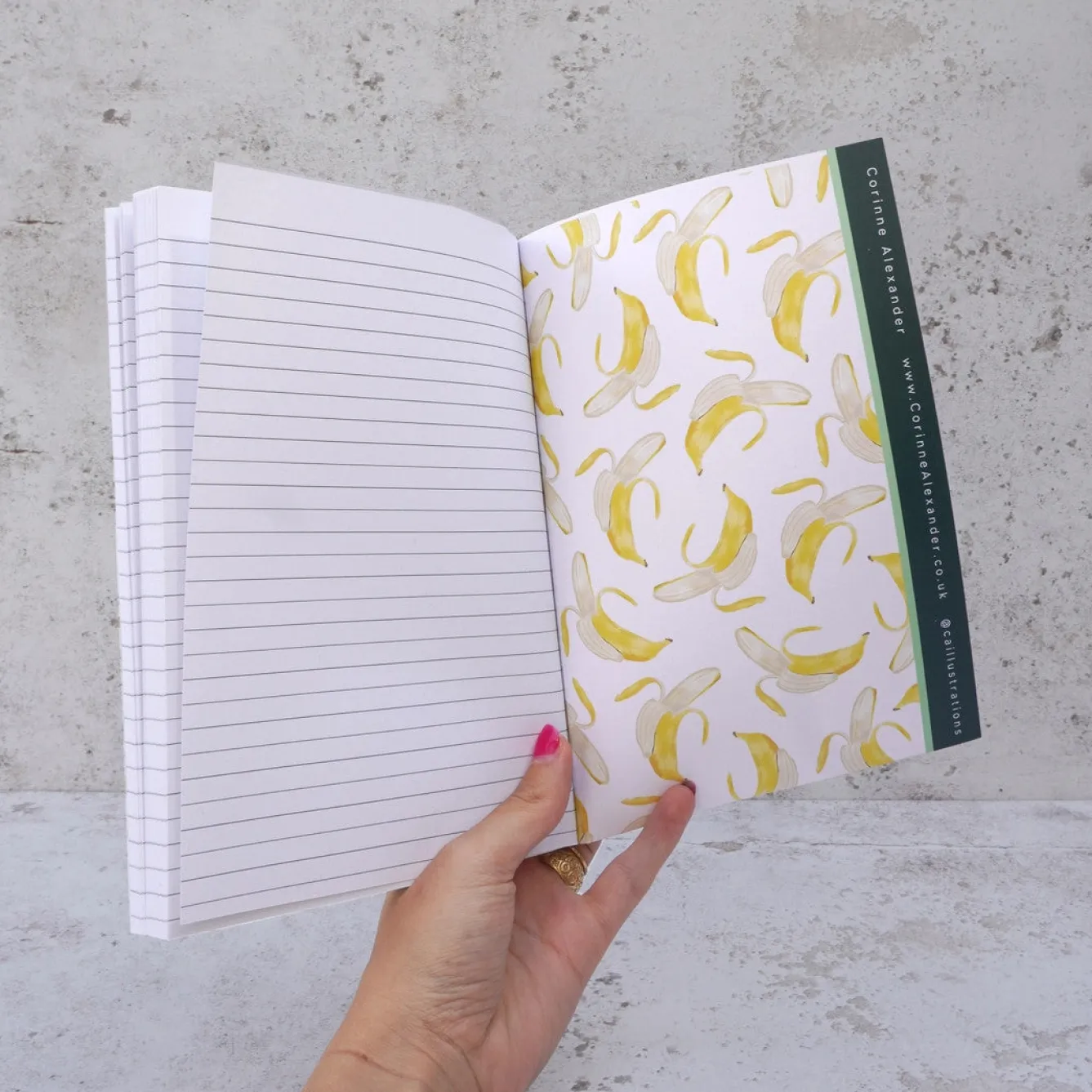 Corinne Alexander Banana Notebook by- Stationery