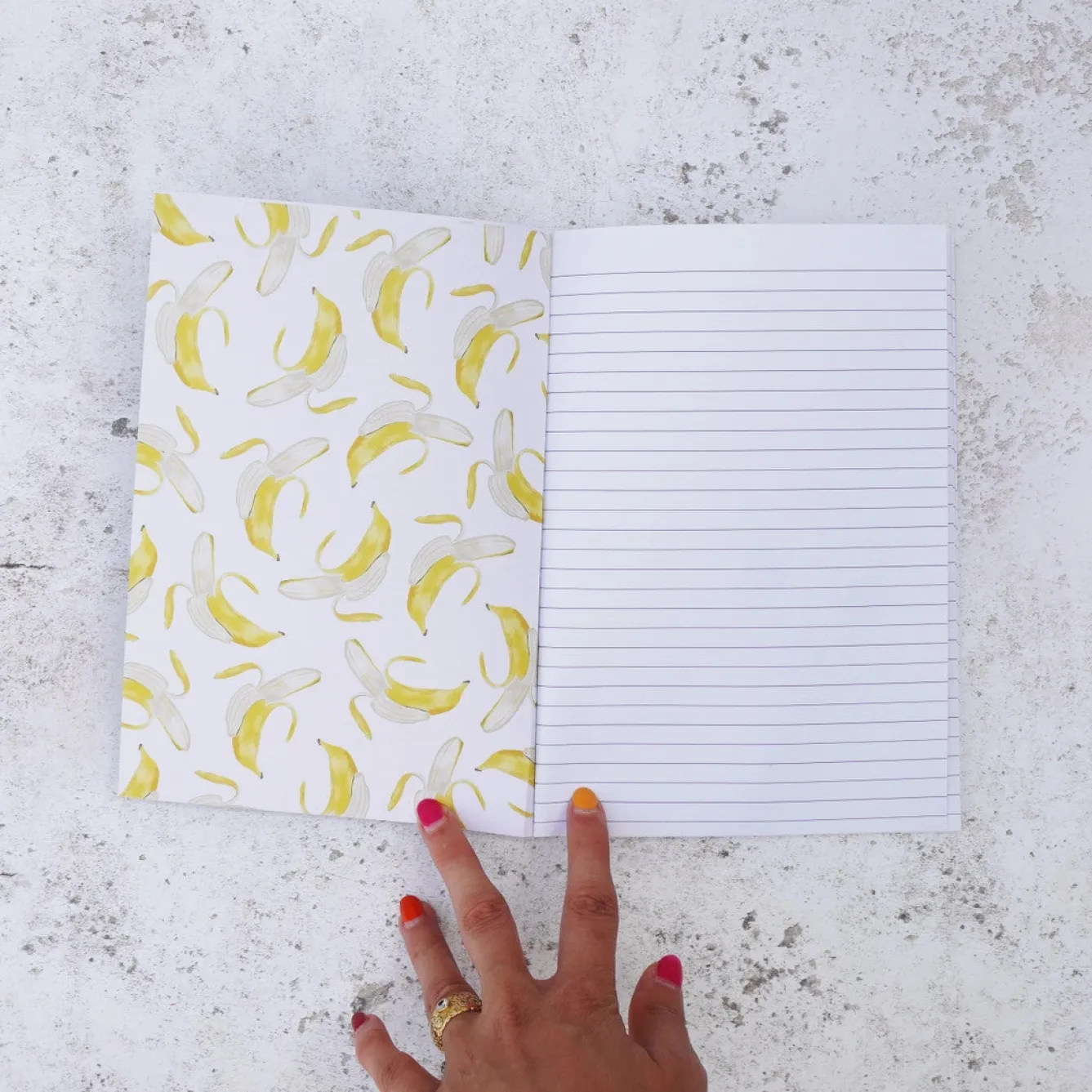 Corinne Alexander Banana Notebook by- Stationery