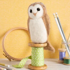 Hawthorn Handmade Barn Owl Needle Felting Kit- Crafts