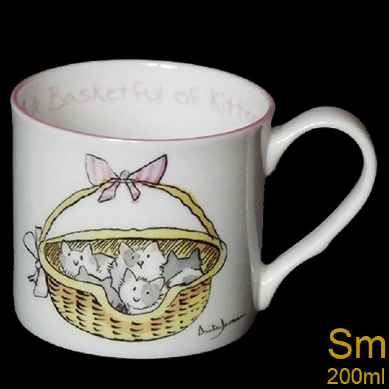 Two Bad Mice Basketful of Kittens Small Mug- Tea|Whimsical
