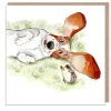 Paper Shed Design Basset Hound and Hedgehog Greetings Card- Greeting Cards