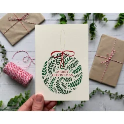 Becky Amelia Bauble Christmas Card- Christmas Cards|Christmas