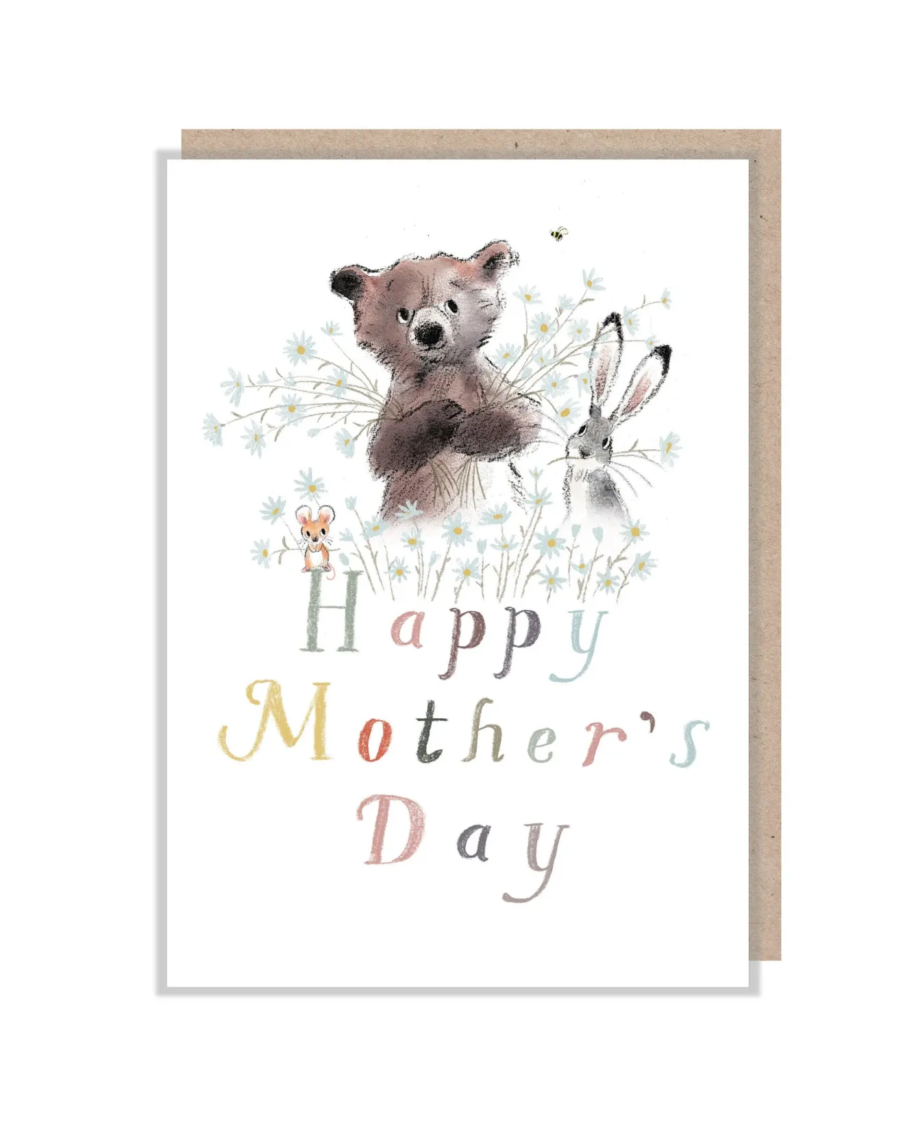 Paper Shed Design Bear, Hare and Mouse with Daisies Mother's Day Greetings Card- Mother's Day|Mother's Day