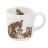 Wrendale Designs 'Bedtime Kisses' Foxes Bone China Mug- Flowers & Garden|Animals