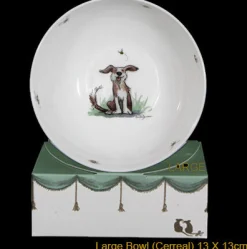 Two Bad Mice Bee Happy Large Bone China Bowl- Bowls & Dishes