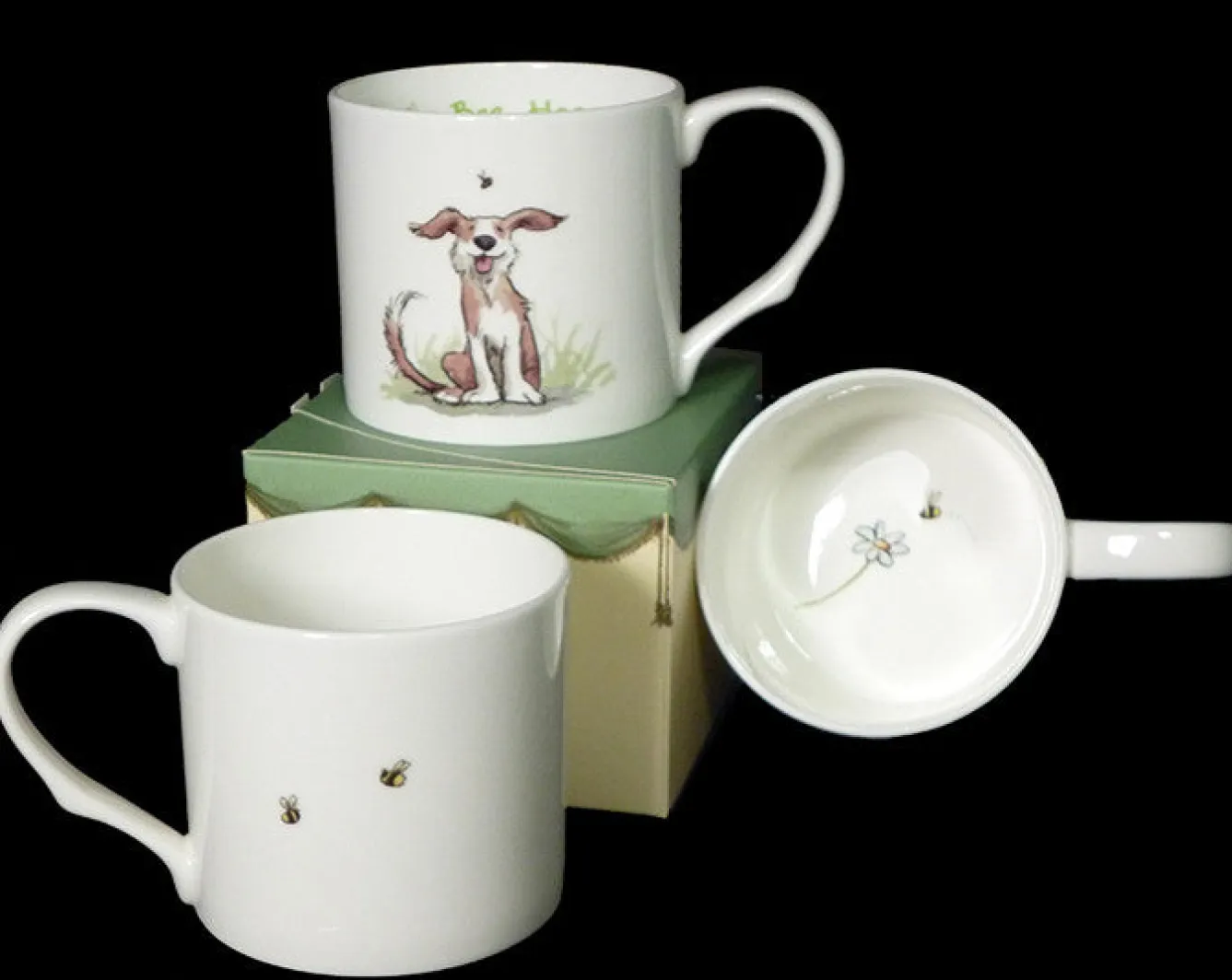 Two Bad Mice Bee Happy Large Mug- Tea|Whimsical