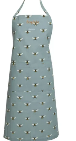 Sophie Allport Bees Adult Apron Teal- Tea|Aprons
