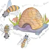 Emma Ball Bees & Hive Framed Print - Limited edition- Art
