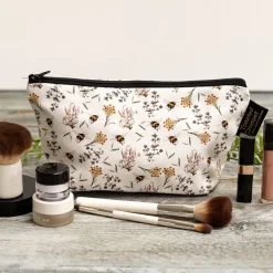Toasted Crumpet Bees & Honeysuckle (Pure) Small Makeup Bag- Soaps & Lotions|Bags
