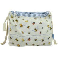 Emma Ball Bees Drawstring Cotton Bag- Crafts|Bags