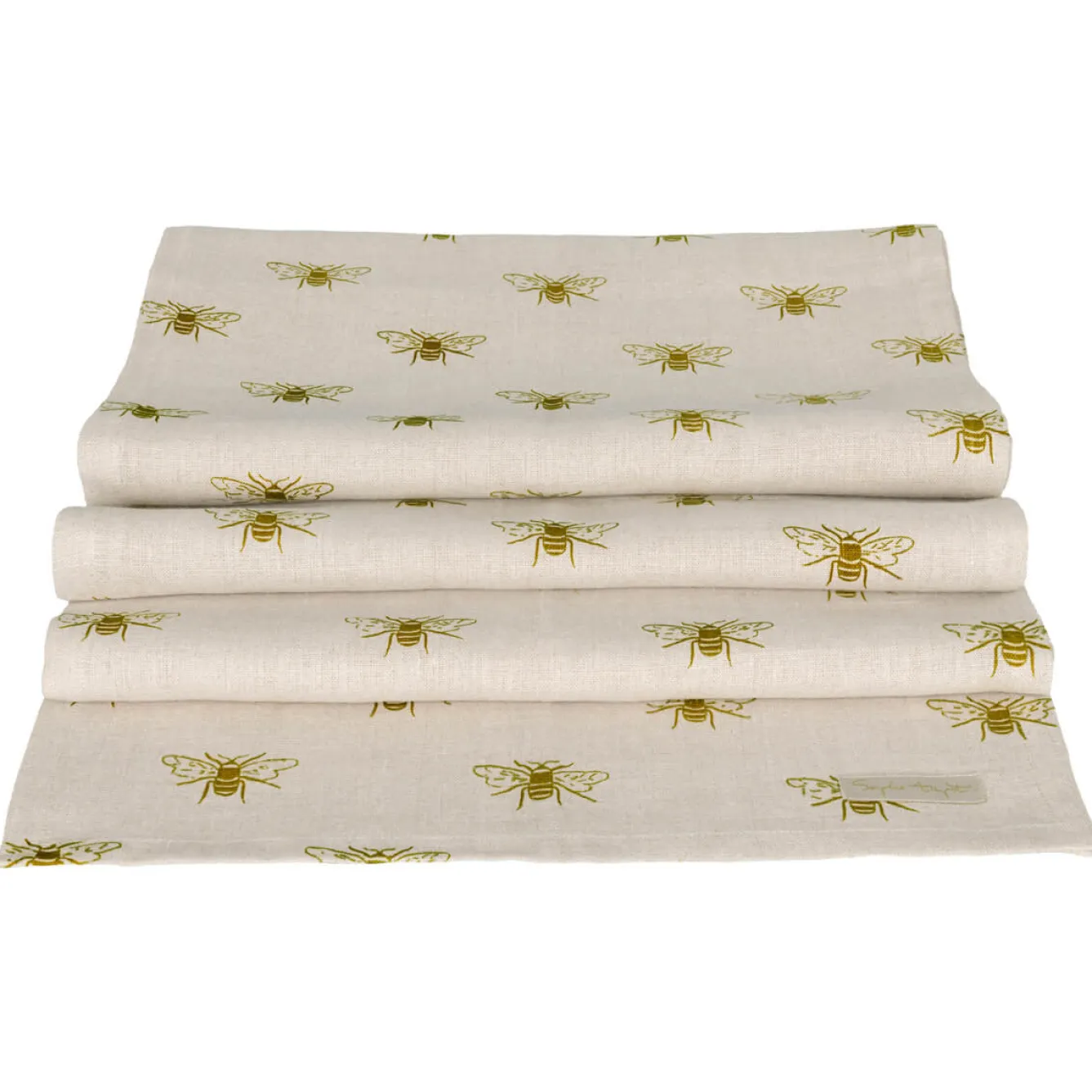 Sophie Allport Bees Linen Table Runner- Tea|Table Runners