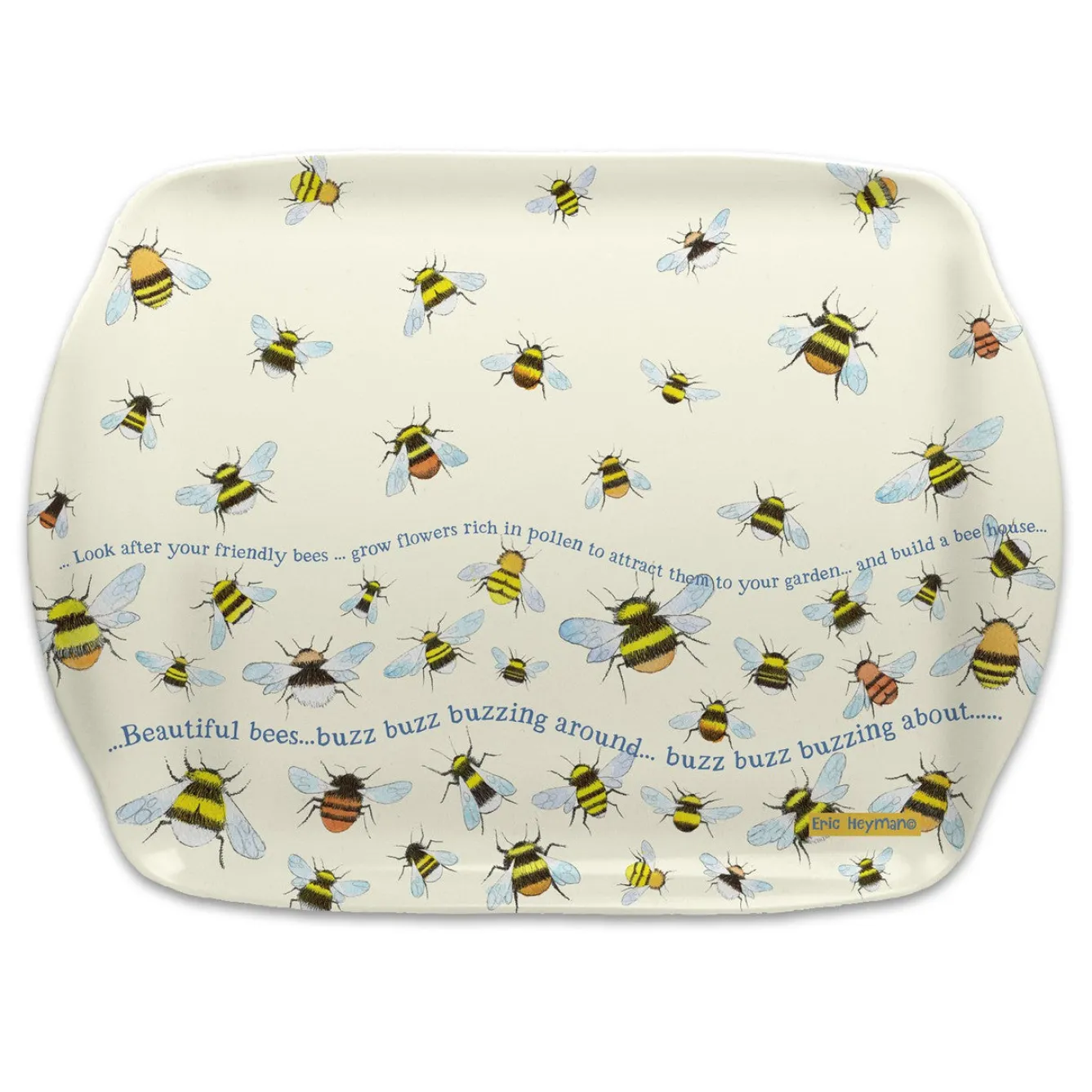 Emma Ball Bees Melamine Medium Tray- Tea|Trays